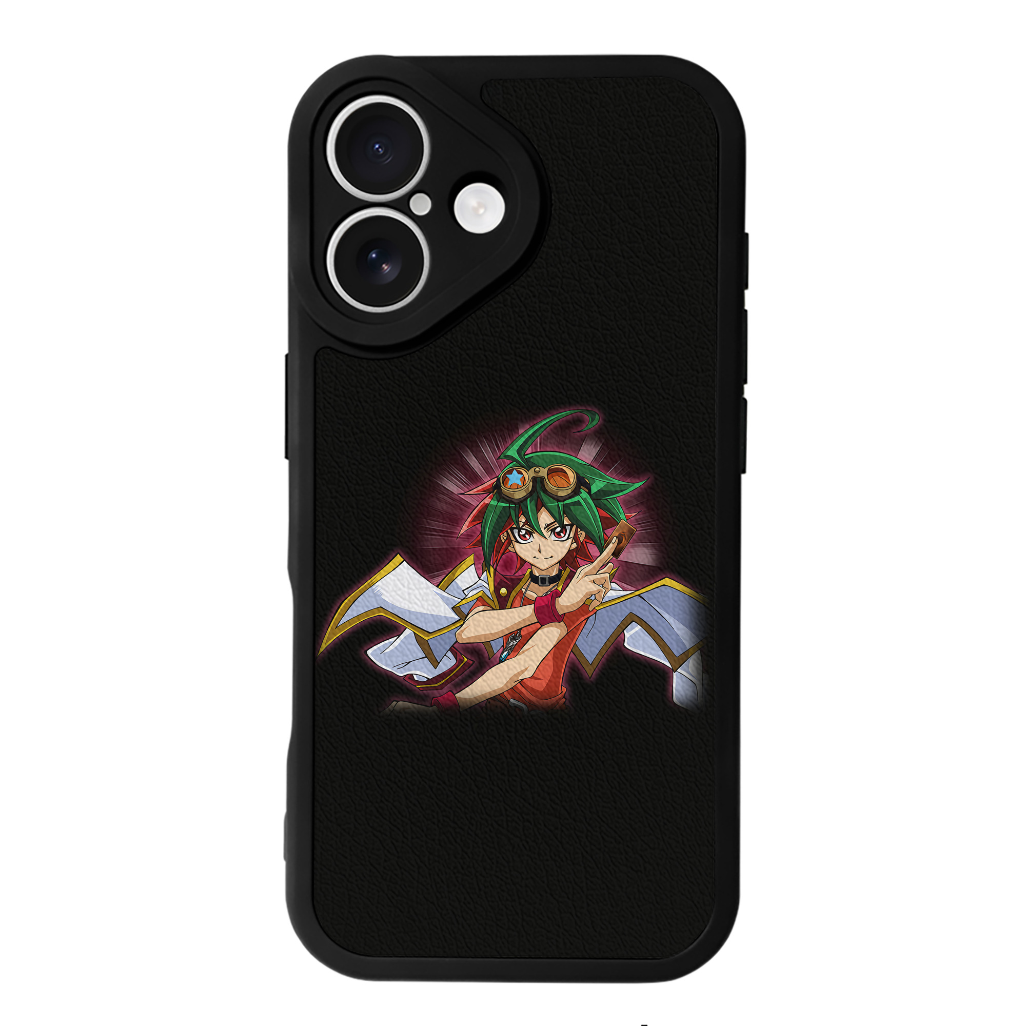 （画像用） 遊☆戯☆王 Yu-Gi-Oh! 【iPhone 16シリーズ対応】シリコンスマホケース（レザー調） 材質：シリコン